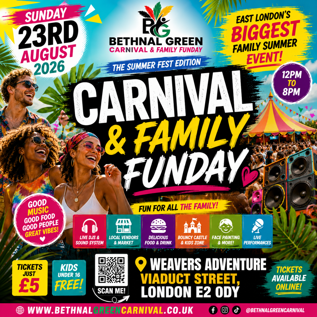 Bethnal Green Carnival & Family Funday Vendors Payments